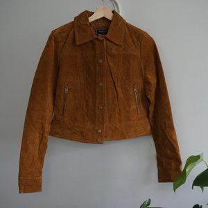 Forever 21 Brown Suede Crop Jacket